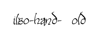 Bilbo-hand-Bold Font Image