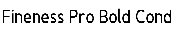 Fineness Pro Bold Cond Font Image