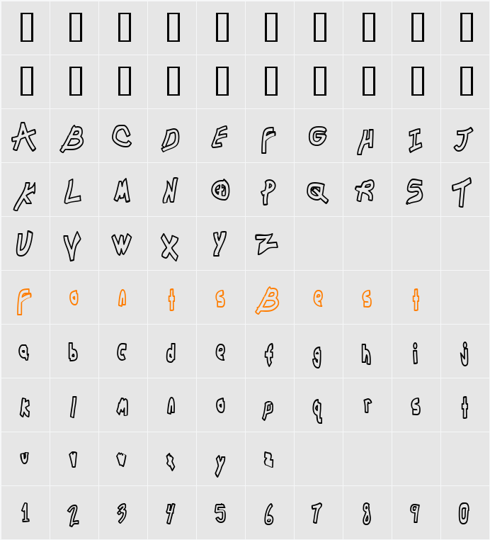 Chunkmuffin Hollow Character Map