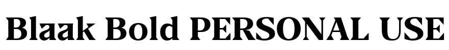 Blaak Bold PERSONAL USE Font Image