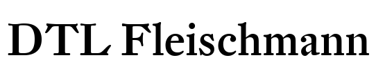 DTL Fleischmann Font Image