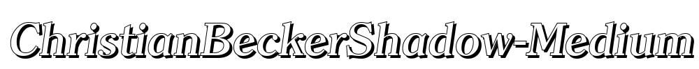 ChristianBeckerShadow-Medium Font Image