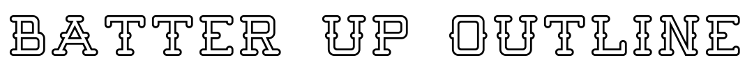 Batter Up Outline Font Image