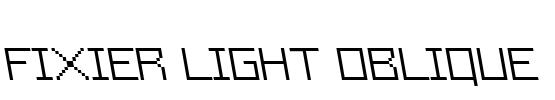 Fixier Light Oblique Font Image