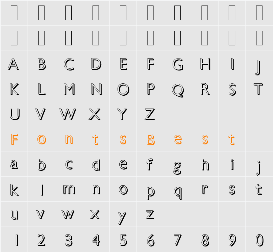 ChantillyShadow-Light Character Map