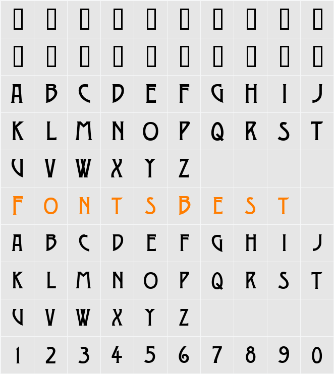 Moderno Two Character Map
