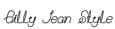 Billy Jean Style Font Image