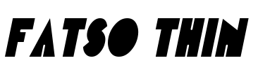 Fatso Thin Font Image