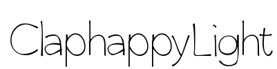 ClaphappyLight Font Image