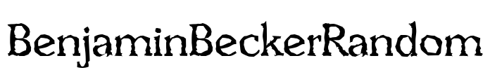 BenjaminBeckerRandom Font Image