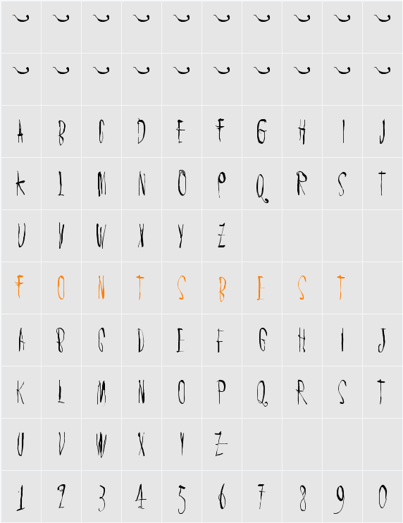 Chic chak zubra Character Map