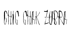 Chic chak zubra Font Image