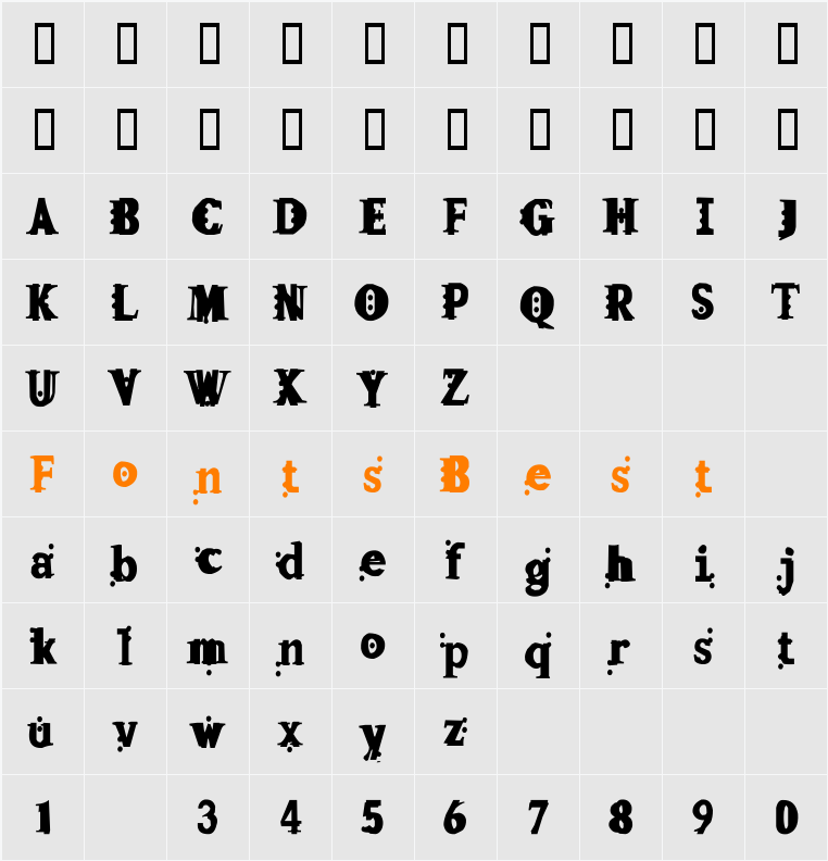 Fleck Character Map