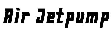Air Jetpump Font Image