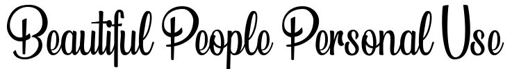Beautiful People Personal Use Font Image