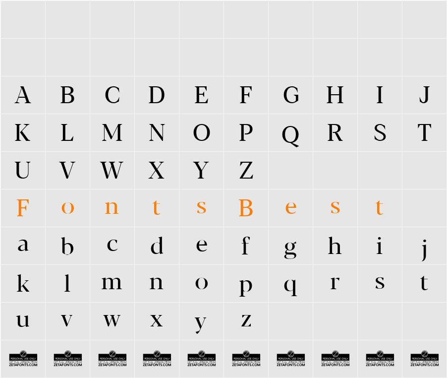 Blacker Display Character Map