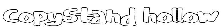 CopyStand hollow Font Image