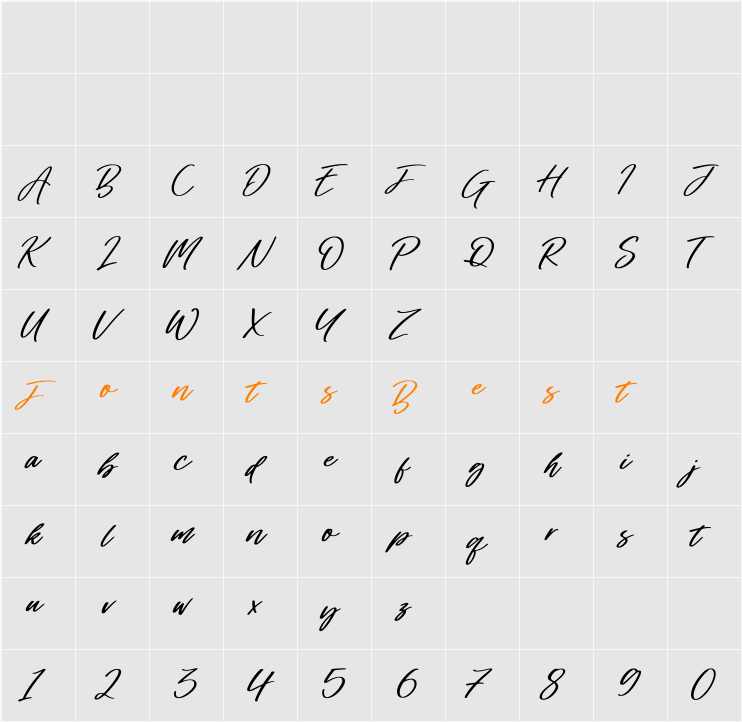 Bostonbay Character Map
