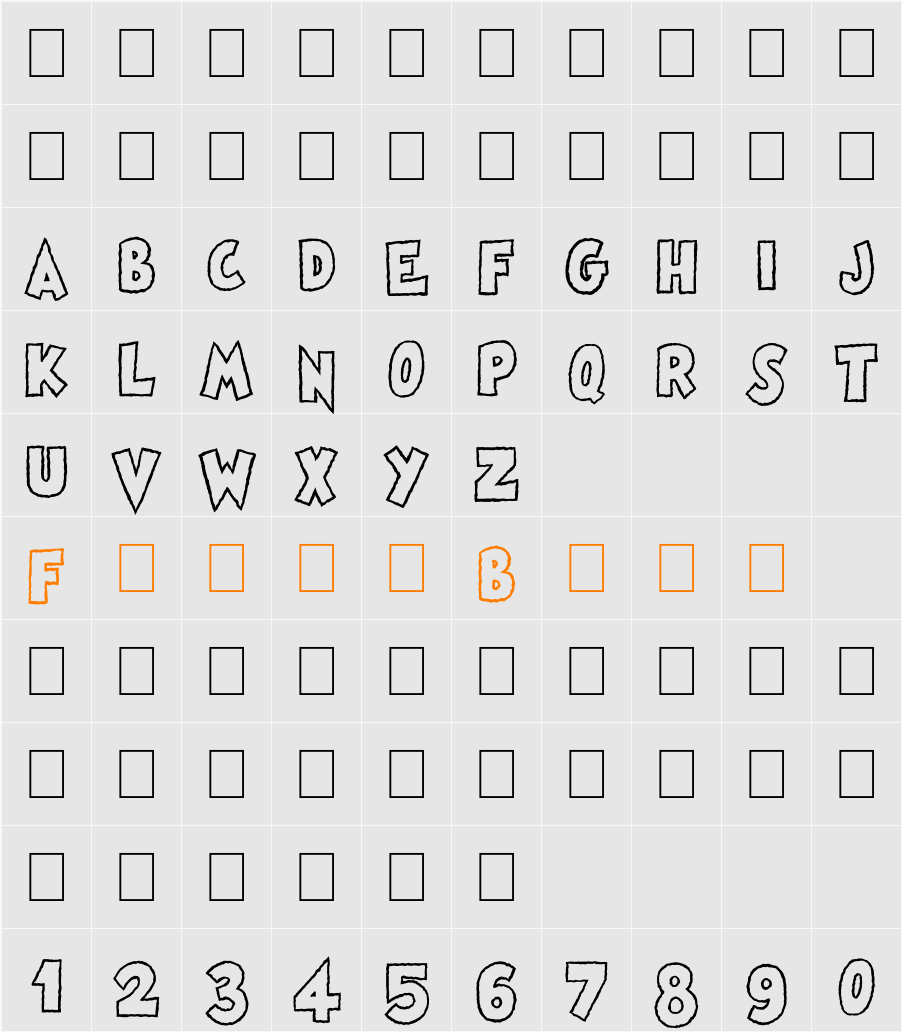Famous Oldies Plain Character Map