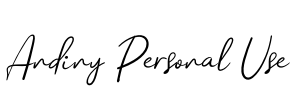 Andiny Personal Use Font Image