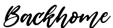 Backhome Font Image