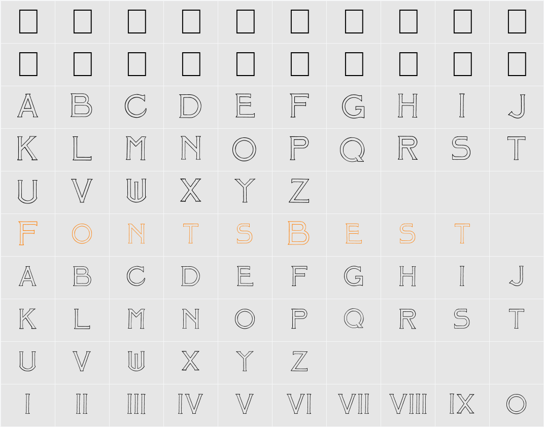 Mosaic_Outline Character Map