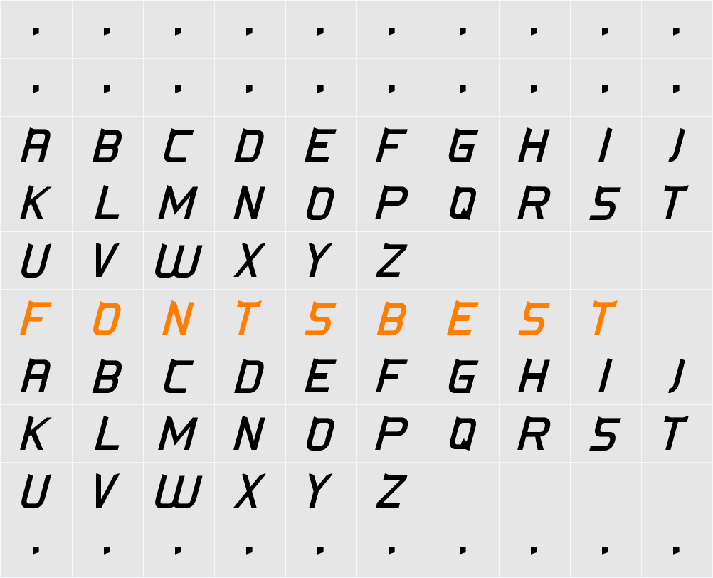 CS-Fox Character Map