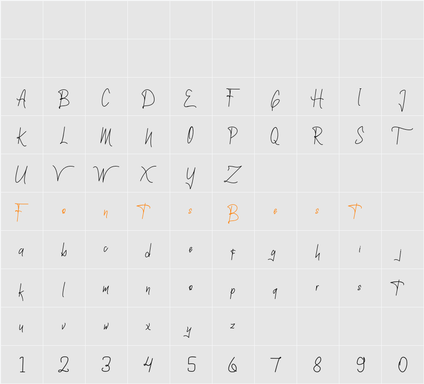 Barithom Signature Character Map