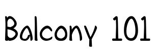Balcony 101 Font Image
