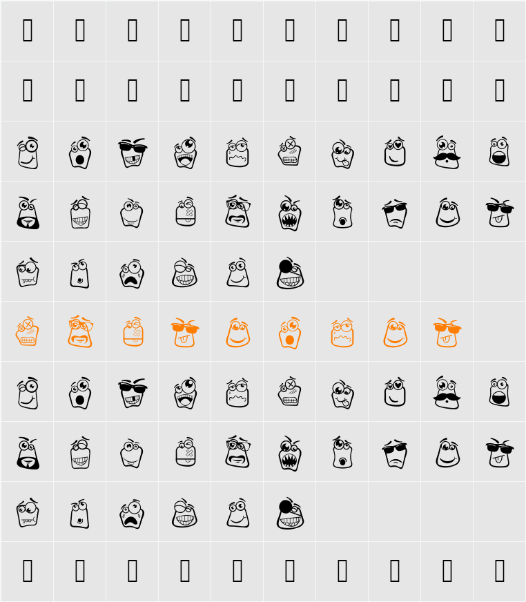 Alin Square Emoji Character Map