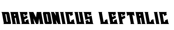 Daemonicus Leftalic Font Image