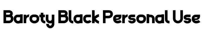 Baroty Black Personal Use Font Image