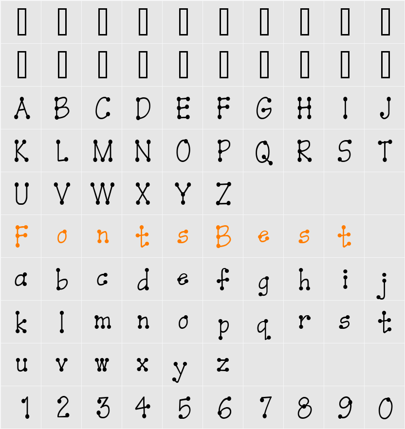 AbcBulletin Character Map