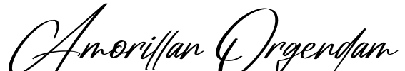 Amorillan Orgendam Font Image