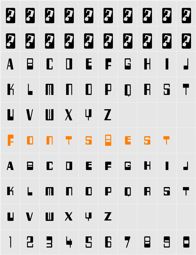 Two Fifty Six Bytes Character Map