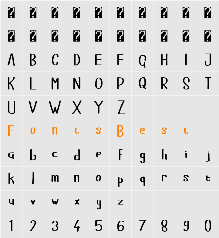 Bee-la Character Map