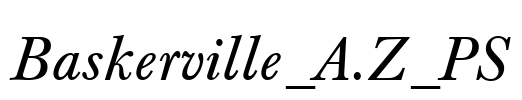 Baskerville_A.Z_PS Font Image