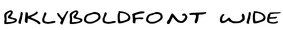 BiklyBoldFont Wide Font Image