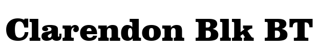 Clarendon Blk BT Font Image