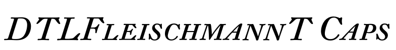 DTLFleischmannT Caps Font Image