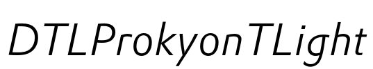 DTLProkyonTLight Font Image
