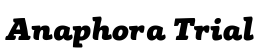 Anaphora Trial Font Image