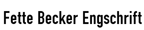Fette Becker Engschrift Font Image
