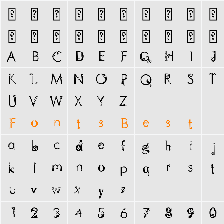 Dare 2 Differ Character Map