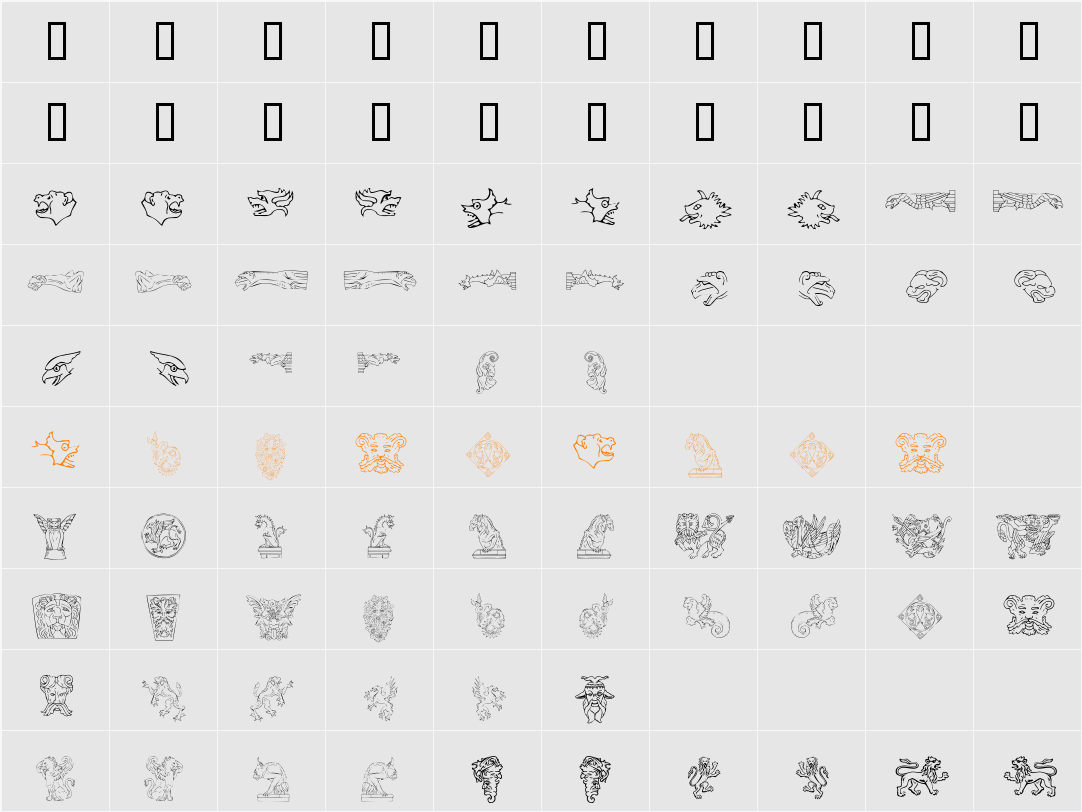 Monsters of Stone Character Map