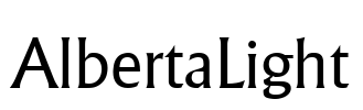 AlbertaLight Font Image