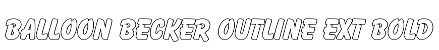 Balloon Becker Outline Ext Bold Font Image