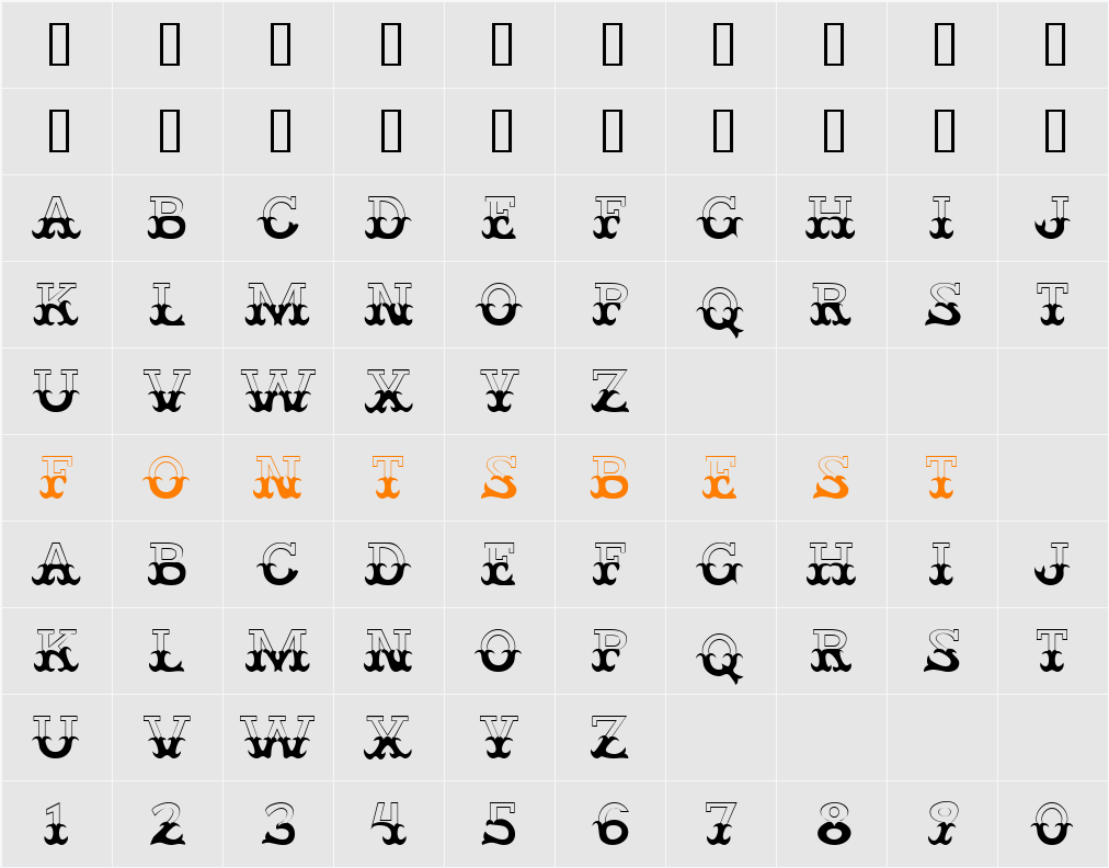 CourtGesture Character Map