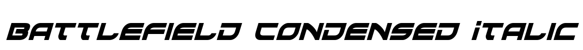 Battlefield Condensed Italic Font Image