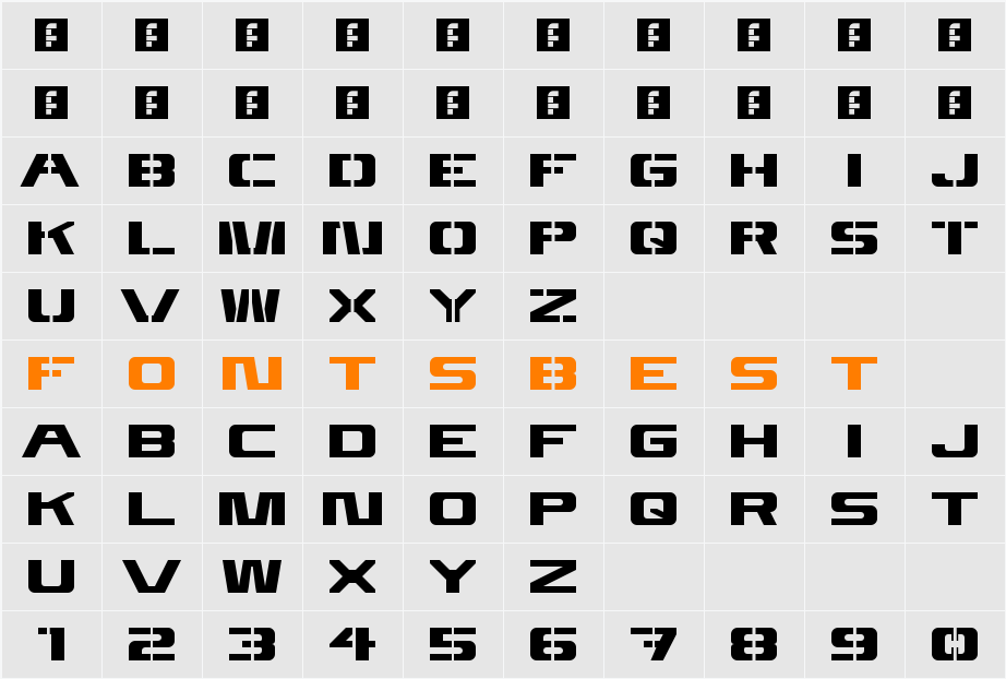 4KSTNCL Character Map